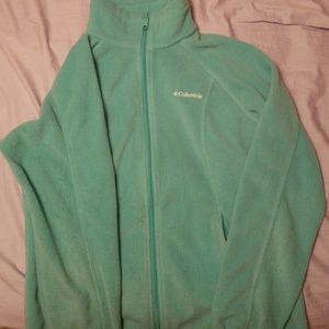 Womens teal Columbia fleece